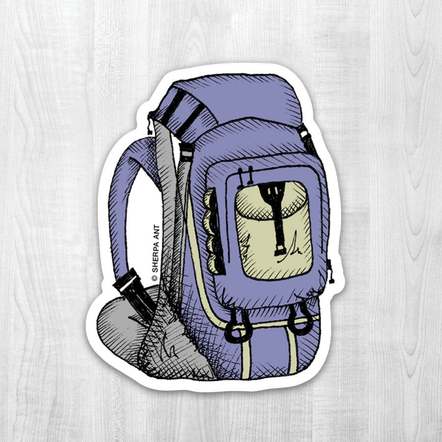 Backpack Hiking Sticker – Sherpa Ant