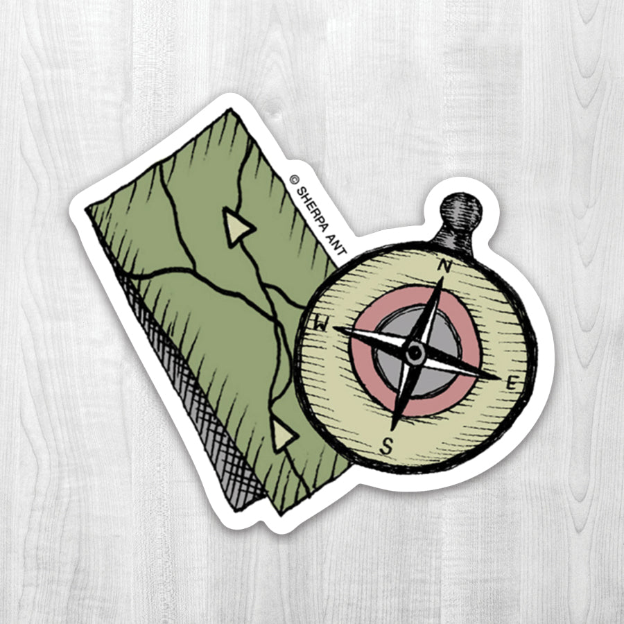Map and Compass Sticker – Sherpa Ant