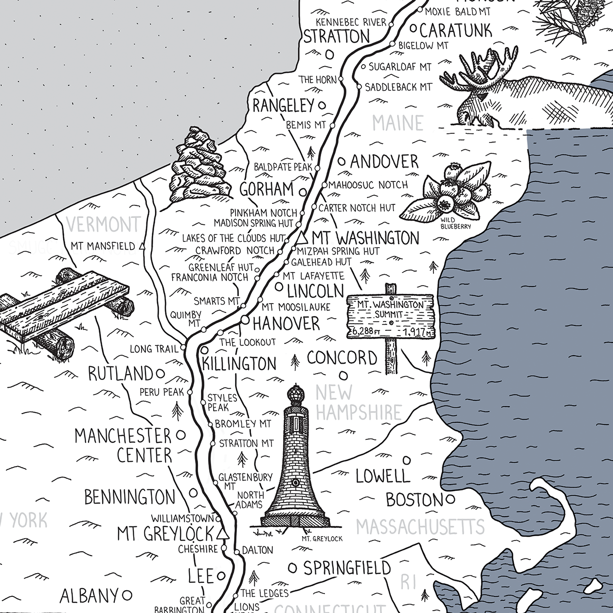 Printable Appalachian Trail Map Preserves W/Hiking Trails — Arc Of