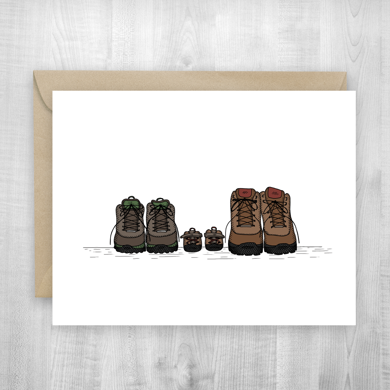 Baby Hiking Boots Card – Sherpa Ant