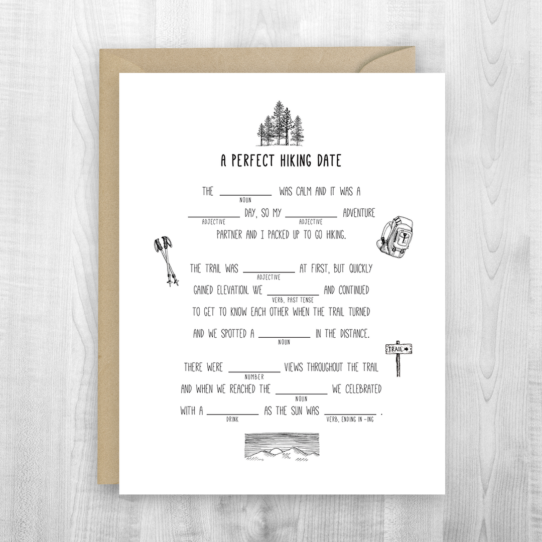 Perfect Hiking Date Card